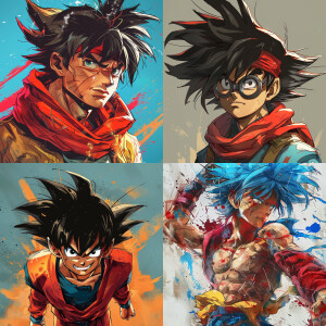 Anime Style male character in Akira Toriyama art style.