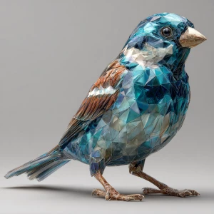 an sparrow same as ababil bird with the body made of sharp glass...