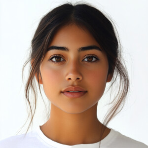 Create an image of a young woman, aged 21, with a fusion of Fili...