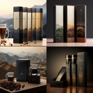 Luxurious product package box for coffee bags, unique product la...