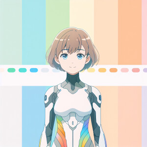 1990s anime screencap, girl a plugsuit, standing with hands on h...