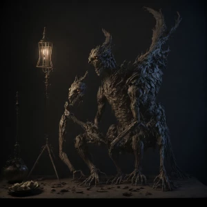 Create an illustration inspired by the character Gluttony from t...