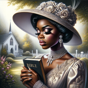 Render an airbrush oil painting of an African American woman wit...