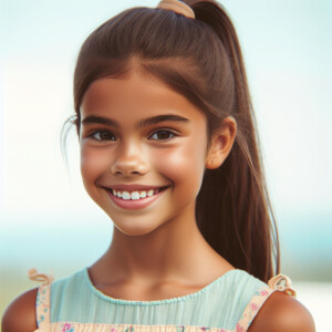 Cute girl with ponytail