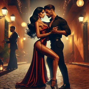 “A cinematic, romantic scene featuring Dahlia Valentina (DahliaV...