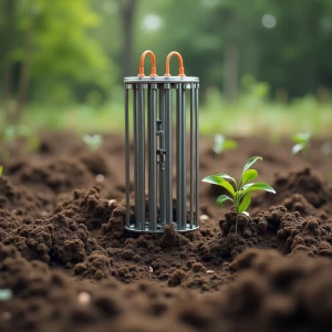 An Earth Battery uses multiple electrodes buried in the ground t...