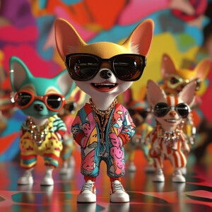 Create an 8K Ultra-HD, 3D animation of anthropomorphic, well-gro...