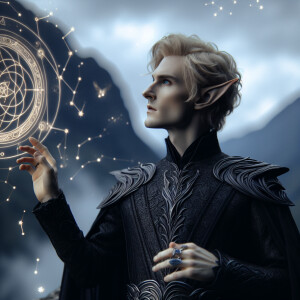 Caranthir-Ar-Fieniel from the Witcher uses magic to alter the co...