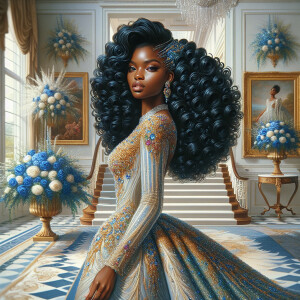 hyper realistic air brushed oil painting art image of a beautifu...