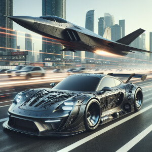 Capture a full-body, wide-angle shot of a 2016 Porsche 911 race...