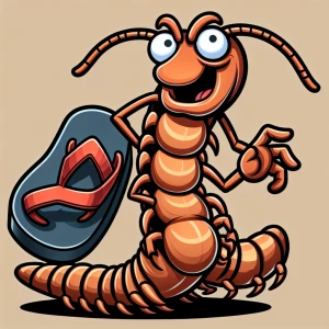 A anthropomorphic centipede wearing designer flip-flops,  humoro...
