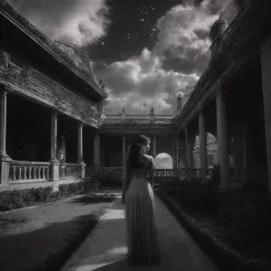 A ethereally captivating Venusian figure, her ethereal presence...