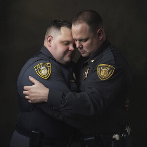 Lifesize digital photography portrait of a best romantic buddies...