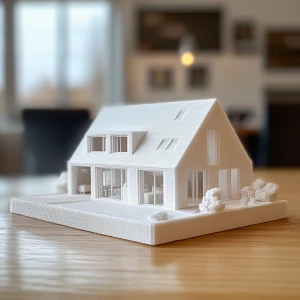 3D printed scale model of a house