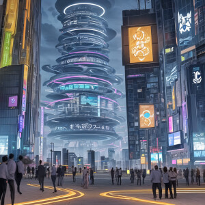 Envision a bustling digital metropolis, pulsing with dynamic str...