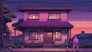 Pixel art style, a larger figured, muscular, bald man, dressed i...