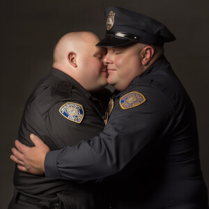 Lifesize digital photography portrait of a best romantic buddies...