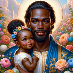 Generate an image of a very handsome, light-skinned African-Amer...