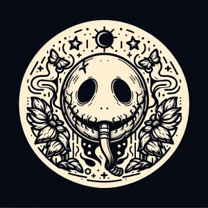 Create a logo for a  brand named "Half Dead Boyz" that features...