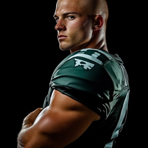 Create an  midlife aging progression image of a balding brown ha...