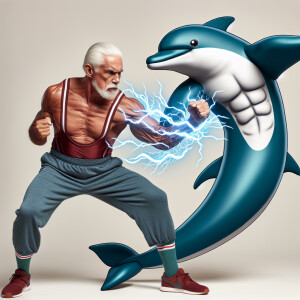 An elderly wrestler grappling with John Cena in the ring, who th...