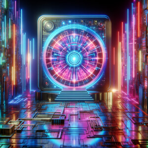 High tech futuristic Computer portal