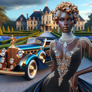 Create a vibrant, 3-D realistic illustration of an light skin, H...