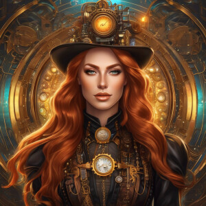 Create a high-definition 8K resolution illustration of a steampu...