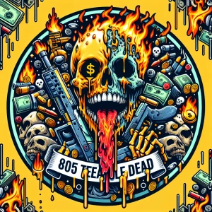 Create aa cartoonish comic style professional ,  horror-themed c...