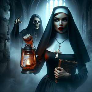 create a 8k, hyper realistic , airbrush glossy image of a dark,...