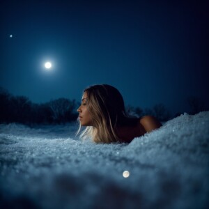 Moonlight before my bed
Seems like frost on the ground
I lift my...