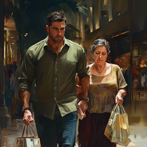 Realism,sharp art,detailed.a man(beefy muscular criminal)walking...