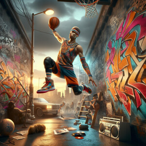 "Create a photorealistic playlist cover that combines the themes...