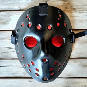 Hockey mask with red eyes