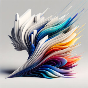 /imagine prompt: A composition of sharp geometric shapes, meticu...