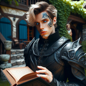 Caranthir-Ar-Fieniel from the Witcher. Black eldritch armor. Pal...