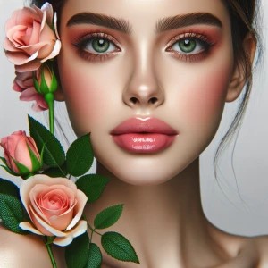 Subject: A close-up, artistic portrait of a beautiful young woma...