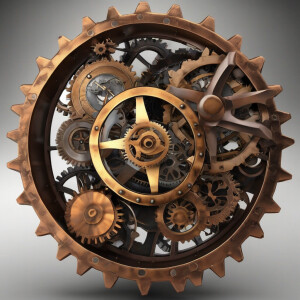 Мужчина в аниме стимпанк стиле