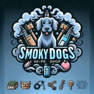 Smoky Dogs логотип для вейп шопа и магазина зоотоваров