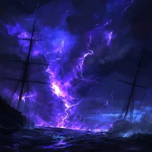 Illustrations depicting the atmospheric phenomenon St. Elmo's Fi...