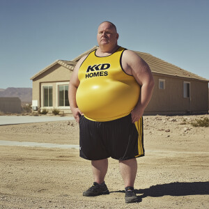 Michael O’Sullivan: A overinflated balloon man, stretched skin r...