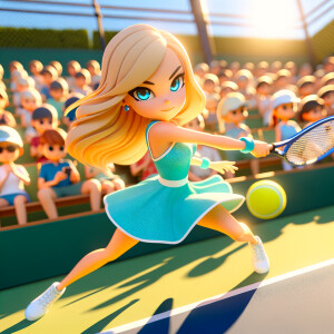 Rosalina playing tennis