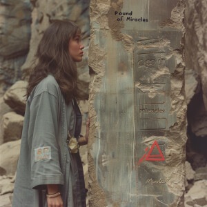 A realistic faded film photograph from 1968 of a beautiful, frec...