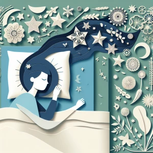 A sleeping girl in bed