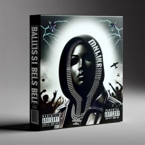 Design a rap album cover for "Ballistics of bells 
" by Dark Mat...