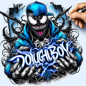 vividly colored and detailed ink splash airbrush image venom   h...