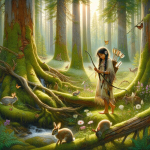 In the heart of the pristine forest, where age-old trees whisper...