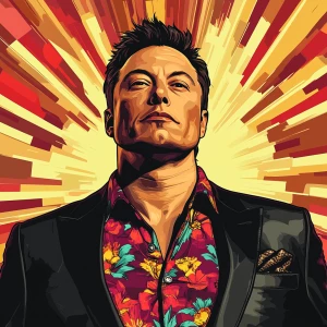 Elon Musk in GTA art style — — in the style of a Grand Theft Au...