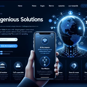Design a modern, desktop-first multi-page website for a company...