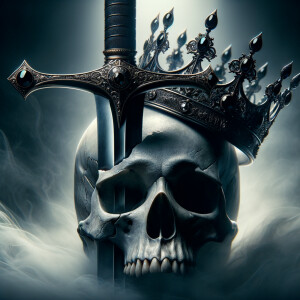 Sword skull black crown